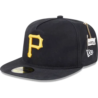 New Era Плоска Козирка 59FIFTY A Frame Championship Side Flag Pittsburgh Pirates MLB Черна Прилепнала Шапка