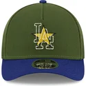 new-era-izvita-kozirka-9forty-m-crown-city-feature-los-angeles-dodgers-mlb-zelena-i-sinya-shapka-s-tik-tak-zakopchavane
