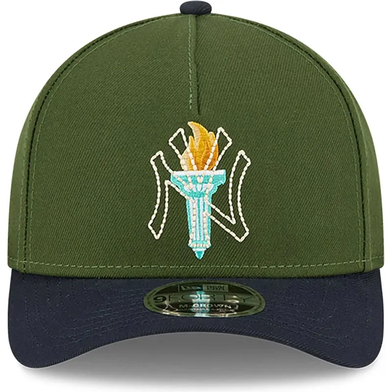new-york-yankees-mlb-new-era-9forty-m-crown-city-feature-gron-og-marinebla-snapback-kurvet-skygge-kasket