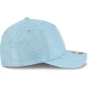 hellblaue-gebogene-snapback-kappe-9forty-m-crown-a-frame-cotton-weave-der-boston-red-sox-mlb-von-new-era