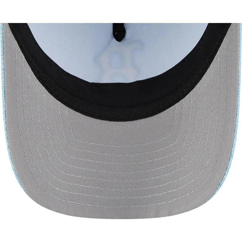 hellblaue-gebogene-snapback-kappe-9forty-m-crown-a-frame-cotton-weave-der-boston-red-sox-mlb-von-new-era