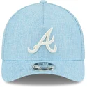 atlanta-braves-mlb-new-era-9forty-m-crown-a-frame-cotton-weave-snapback-kappe-mit-gebogenem-schirm-in-hellblau