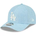 new-era-los-angeles-dodgers-mlb-9forty-m-crown-a-frame-cotton-weave-snapback-mit-hellblauem-gebogenem-schirm