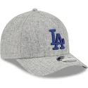shapka-izvita-siv-snapbek-9forty-m-crown-a-frame-cotton-weave-na-los-angeles-dodgers-mlb-ot-new-era