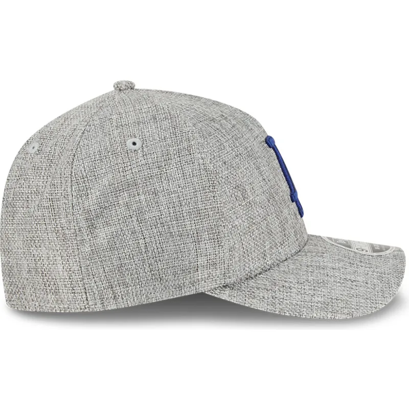shapka-izvita-siv-snapbek-9forty-m-crown-a-frame-cotton-weave-na-los-angeles-dodgers-mlb-ot-new-era