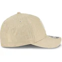 beige-buet-snapback-9forty-m-crown-a-frame-cotton-weave-kasket-fra-los-angeles-dodgers-mlb-fra-new-era