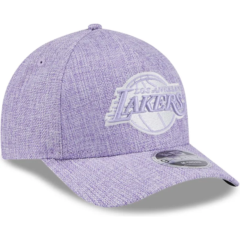 shapka-izvita-violetka-snapbek-9forty-m-crown-a-frame-cotton-weave-na-los-angeles-lakers-nba-ot-new-era