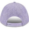violette-gebogene-snapback-kappe-9forty-m-crown-a-frame-cotton-weave-der-los-angeles-lakers-nba-von-new-era