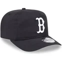schwarze-verstellbare-golfer-everyday-nylon-kappe-mit-gebogenem-schirm-der-boston-red-sox-mlb-von-new-era