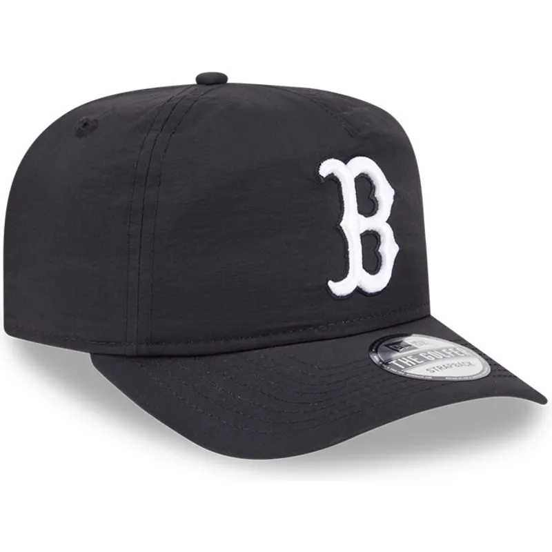 schwarze-verstellbare-curved-cap-golfer-everyday-nylon-der-boston-red-sox-mlb-von-new-era