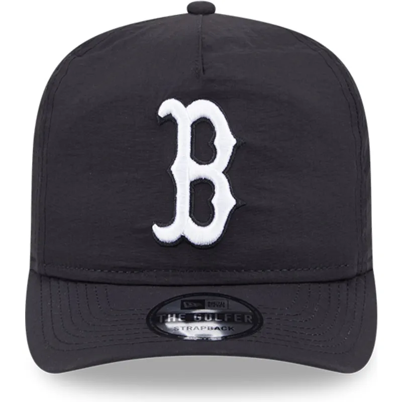 shapka-izvita-cherna-reguliruem-golfer-everyday-nylon-na-boston-red-sox-mlb-ot-new-era