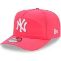 rosa-verstellbare-gebogene-kappe-golfer-everyday-nylon-von-new-york-yankees-mlb-von-new-era
