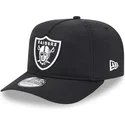 schwarze-verstellbare-golfer-everyday-nylon-kappe-mit-gebogenem-schirm-der-las-vegas-raiders-nfl-von-new-era
