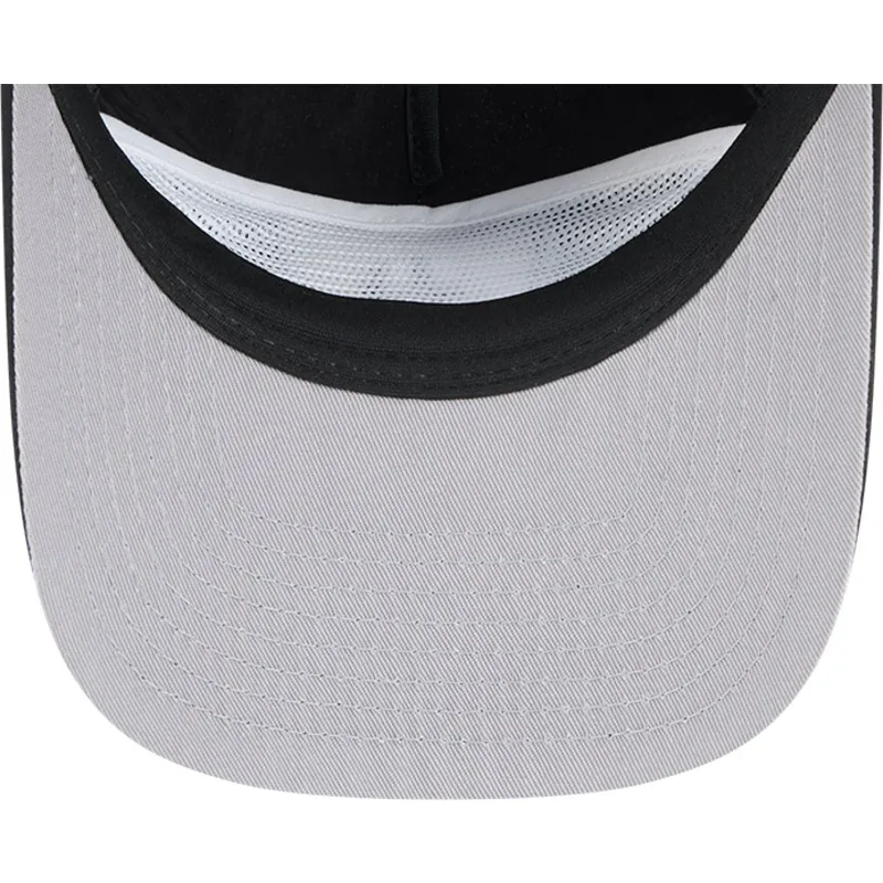 schwarze-verstellbare-golfer-everyday-nylon-kappe-mit-gebogenem-schirm-der-las-vegas-raiders-nfl-von-new-era