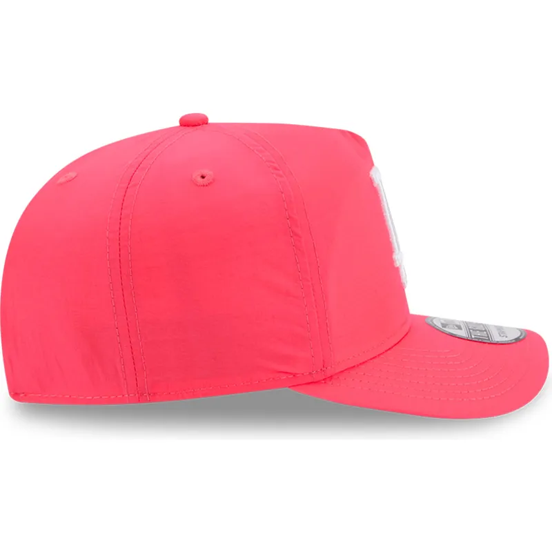 rosa-verstellbare-gebogene-kappe-golfer-everyday-nylon-der-los-angeles-dodgers-mlb-von-new-era