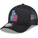 sort-9forty-m-crown-a-frame-gradient-raceway-trucker-kasket-fra-los-angeles-dodgers-mlb-fra-new-era