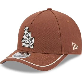 Шапка извита кафяв снапбек 9FORTY M-Crown A Frame Motorsport на Los Angeles Dodgers MLB от New Era