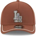 casquette-courbee-marron-snapback-9forty-m-crown-a-frame-motorsport-los-angeles-dodgers-mlb-new-era