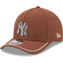 brun-buet-snapback-kasket-9forty-m-crown-a-frame-motorsport-fra-new-york-yankees-mlb-fra-new-era