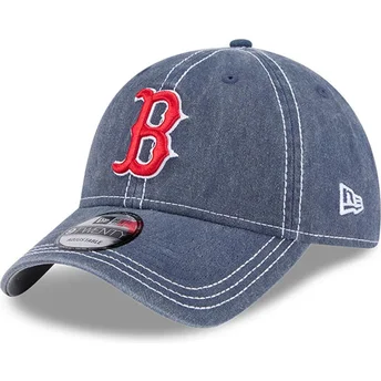 Casquette courbée bleue ajustable 9TWENTY Washed Contrast Boston Red Sox MLB New Era