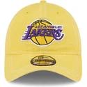 new-era-curved-brim-9twenty-washed-contrast-los-angeles-lakers-nba-yellow-adjustable-cap