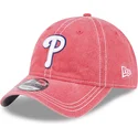 casquette-courbee-rose-ajustable-9twenty-washed-contrast-philadelphia-phillies-mlb-new-era