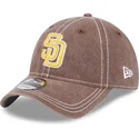 new-era-curved-brim-9twenty-washed-contrast-san-diego-padres-mlb-brown-adjustable-cap