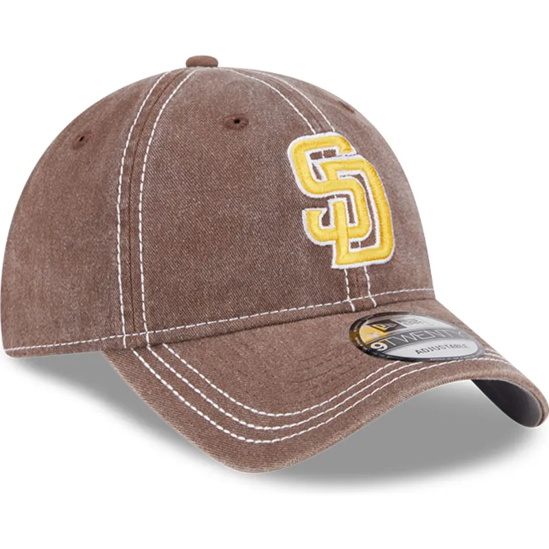 shapka-izvita-kafyav-reguliruem-9twenty-washed-contrast-na-san-diego-padres-mlb-ot-new-era