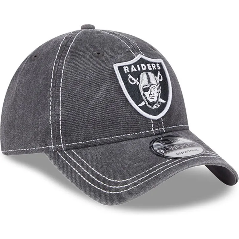 shapka-izvita-siv-reguliruem-9twenty-washed-contrast-na-las-vegas-raiders-nfl-ot-new-era
