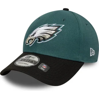 Casquette courbée verte et noire ajustable 9FORTY The League Philadelphia Eagles NFL New Era