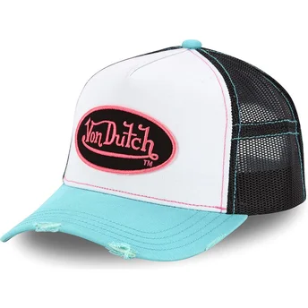 Casquette trucker blanche, noire et bleue pour enfant KID_SUM PNK Von Dutch