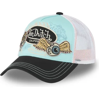 Casquette trucker bleue, blanche et noire PATCHES08 Von Dutch