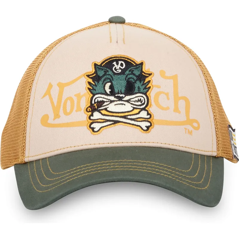 shapka-izvita-bezhov-snapback-ot-von-dutch