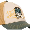 casquette-trucker-beige-et-verte-pir-cb-von-dutch