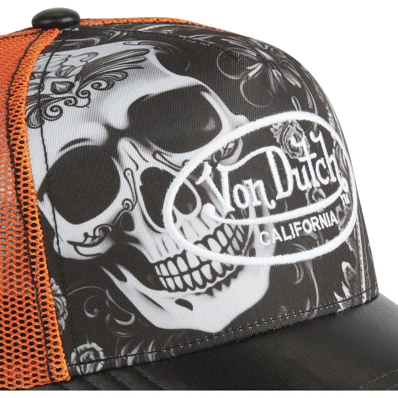 schwarze-und-orangefarbene-trucker-kappe-subl01-von-von-dutch