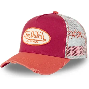 Rød trucker kasket USED 04 fra Von Dutch