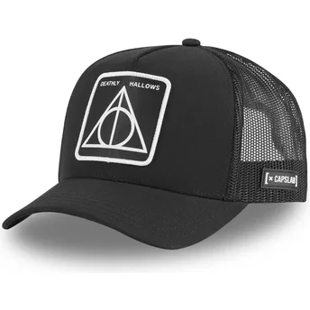 Casquette trucker noire Les Reliques la Mort Deathly Hallows DEA1 CT Harry Potter Capslab