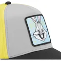 graue-gelbe-und-schwarze-gebogene-snapback-kappe-bugs-bunny-loo11-bep1-looney-tunes-von-capslab