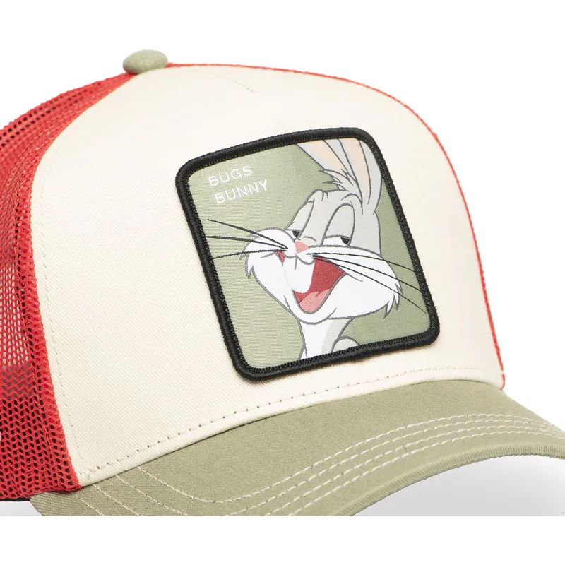 beige-rod-og-gron-bugs-bunny-trucker-kasket-loo11-bug1-looney-tunes-fra-capslab