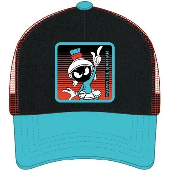Schwarze und blaue Trucker-Kappe Marvin der Marsianer LOO11 MAR Looney Tunes von Capslab