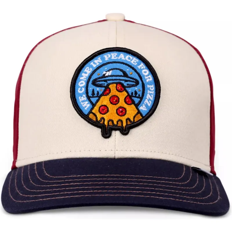 shapka-izvita-mnogocveten-snapbek-za-deca-peace-pizza-food-ot-djinns