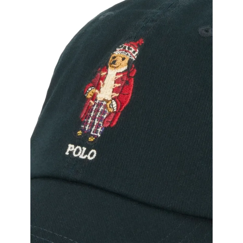 shapka-izvita-cherna-reguliruem-classic-sport-bear-ot-polo-ralph-lauren