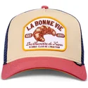 beige-bla-og-rod-trucker-kasket-croissant-hft-la-bonne-vie-2-fra-djinns