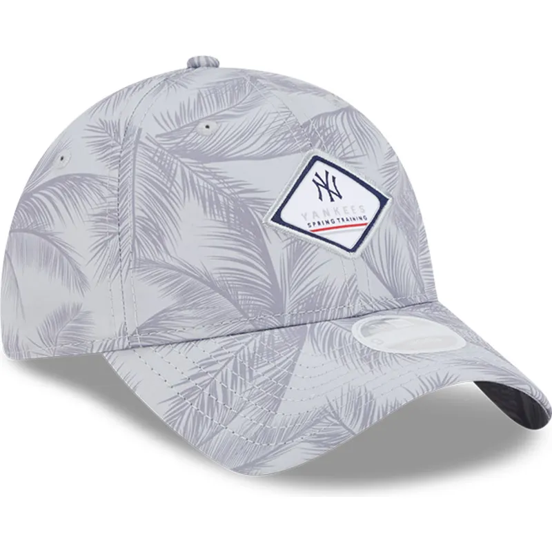 new-era-izvita-kozirka-damska-9twenty-leaf-open-back-spring-training-fan-pack-2025-new-york-yankees-mlb-siva-reguliruema-shapka