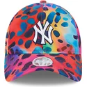 casquette-courbee-multicolore-ajustable-pour-femme-9twenty-spots-spring-training-fan-pack-2025-new-york-yankees-mlb-new-era