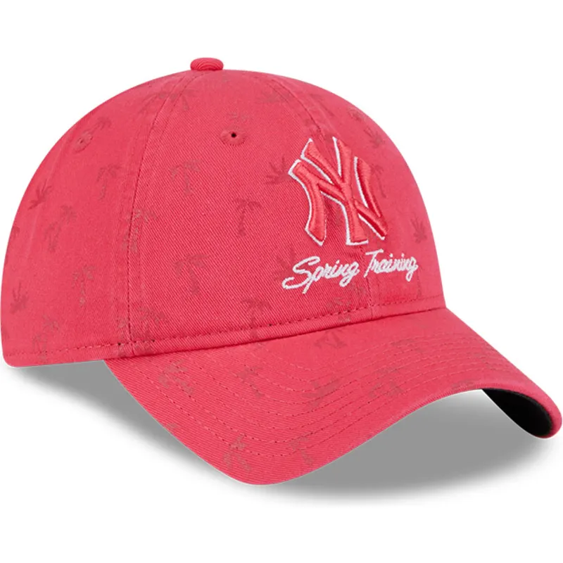 new-era-new-york-yankees-mlb-9twenty-pattern-spring-training-fan-pack-2025-justerbar-lyserod-kvindekasket