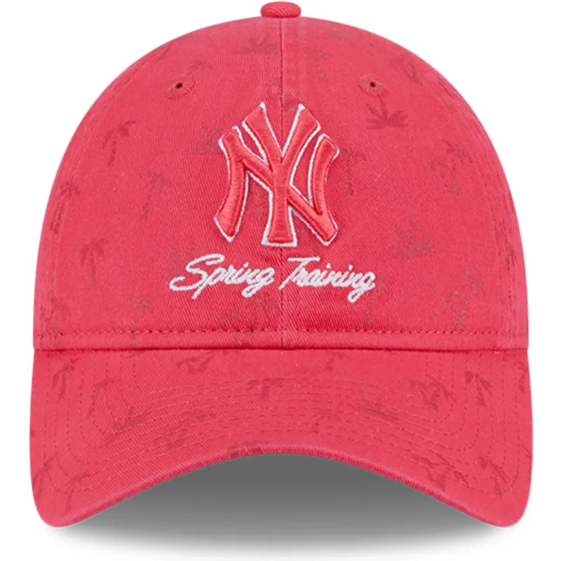 shapka-izvita-roza-reguliruem-9twenty-pattern-spring-training-fan-pack-2025-na-new-york-yankees-mlb-ot-new-era