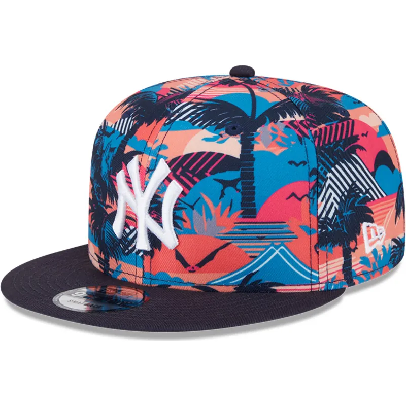 mehrfarbige-flache-snapback-kappe-9fifty-printed-spring-training-fan-pack-2025-der-new-york-yankees-mlb-von-new-era