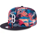 casquette-plate-multicolore-snapback-9fifty-printed-spring-training-fan-pack-2025-boston-red-sox-mlb-new-era