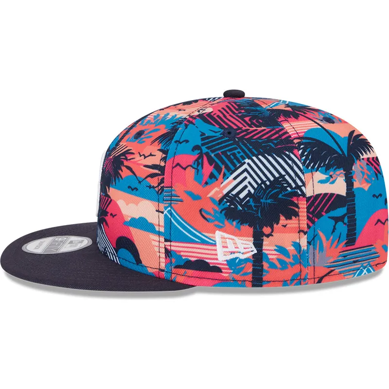 mehrfarbige-flache-snapback-kappe-9fifty-printed-spring-training-fan-pack-2025-der-boston-red-sox-mlb-von-new-era